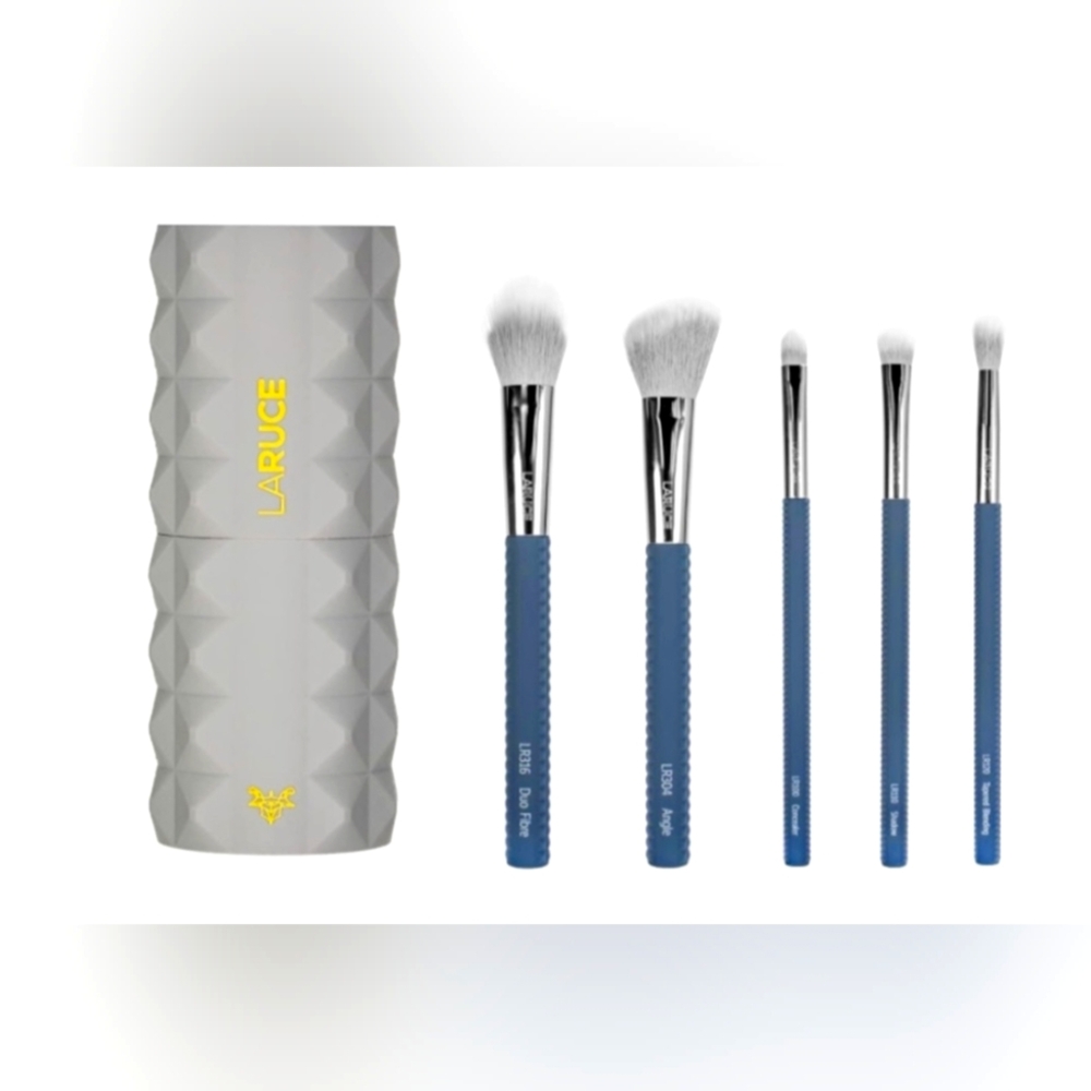 LARUCE BEAUTYCheek & Eyes Brush Set in Denim Blue